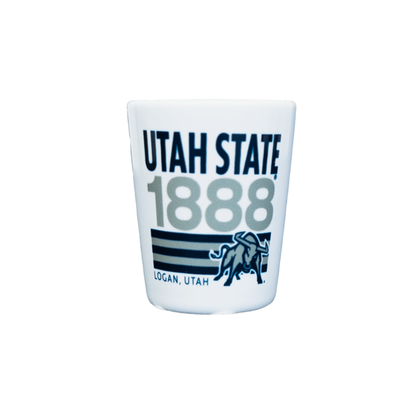 Utah State, 1888, Aggie Bull, Shot Glass